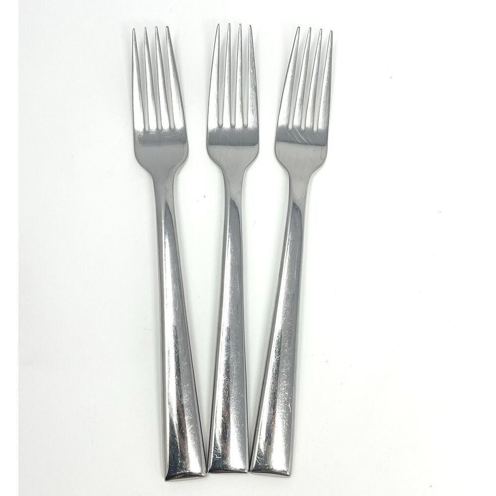 Lenox Continental Dining Stainless Steel 18/10 Dinner Forks 8 3/8” Set Of 3